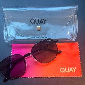 Quay Black Sunglasses with Case